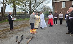 Lighting of the Easter Candle, Easter Vigil - Holy Cross