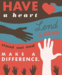 volunteers review