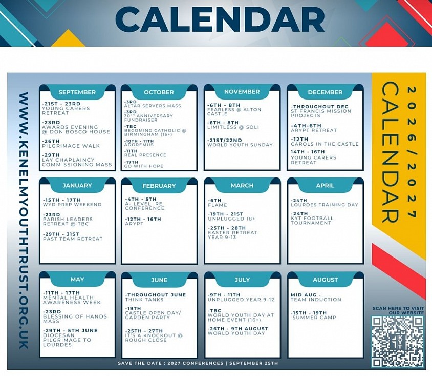 Kenelm Youth Trust 2026/27 Calendar